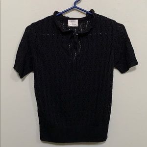 Urban outfitters short sleeve black sweater